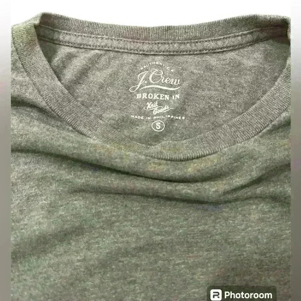 J. Crew Broken In Womens Long Sleeve Tee, Green Size Small - Picture 3 of 3